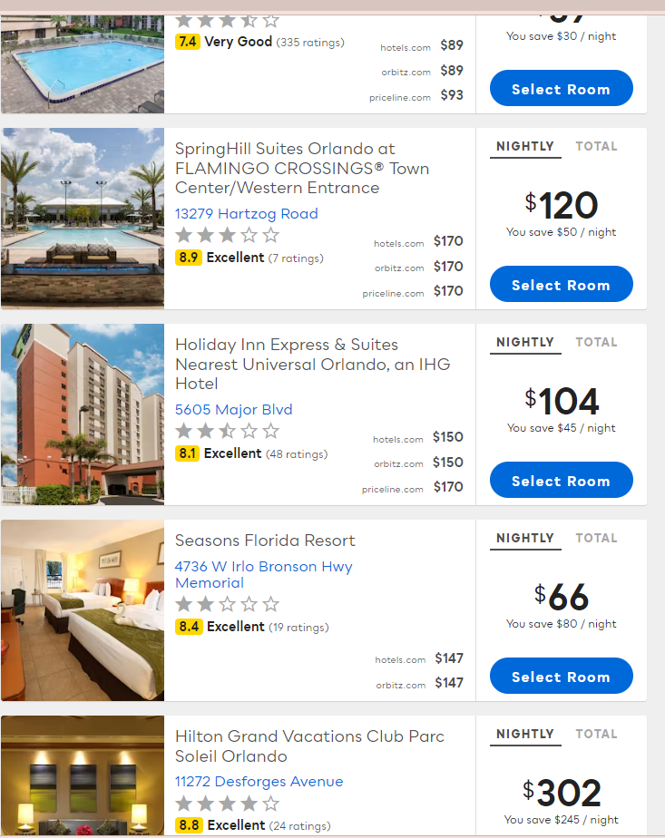 This is an example of hotel discounts with Savings Highway Global.