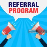 A picture inviting people to earn income through referral programs. 