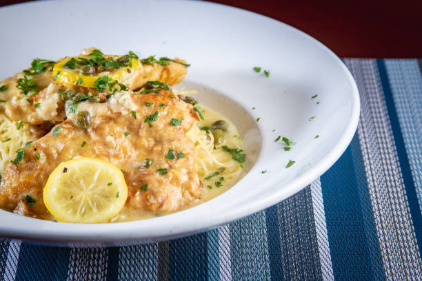 Picture of Halibut and Zucchini noodles.